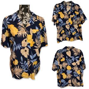 Classic Elements Collar Button Pocket Short Sleeve Womens 16-18W Blue